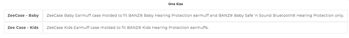 Banz Baby Earmuffs ZeeCase