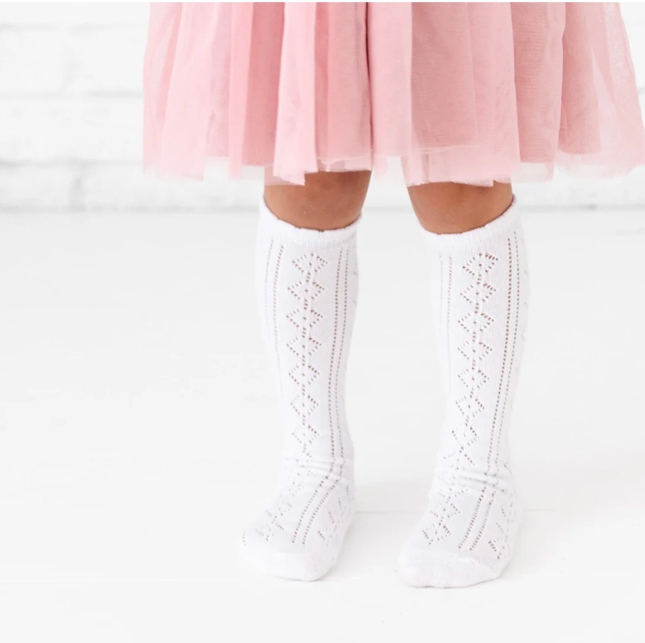 Scalloped Fancy Knee High Socks
