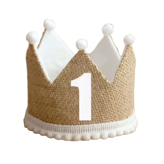 Burlap Birthday Crown