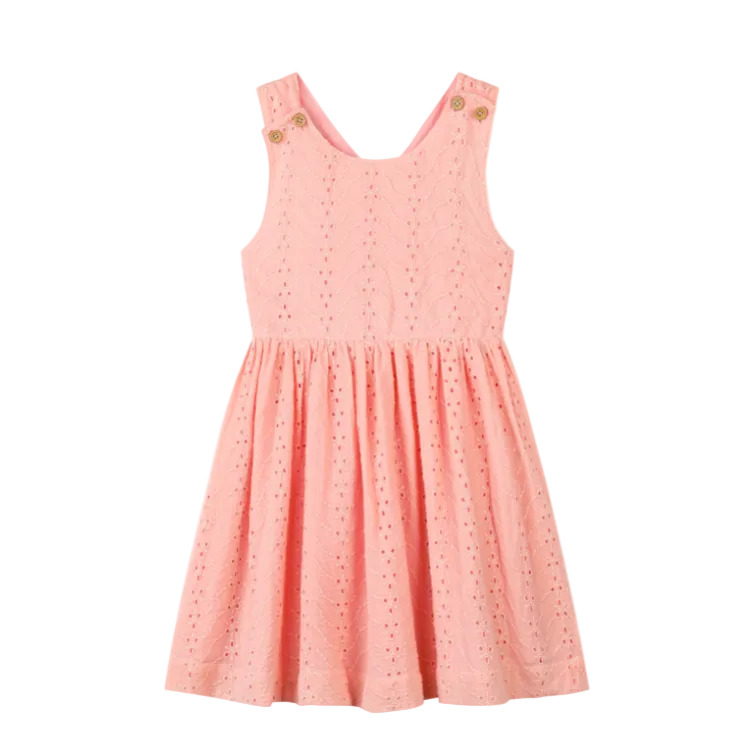 Peach Eyelet Tilly Dress