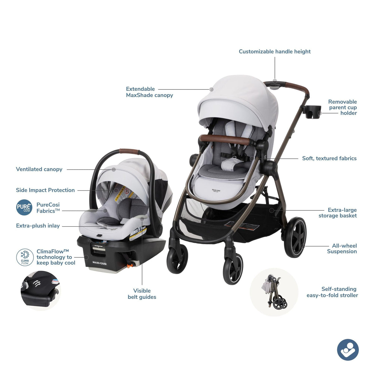 Maxi-Cosi Zelia Luxe+ 5-in-1 Modular Travel System