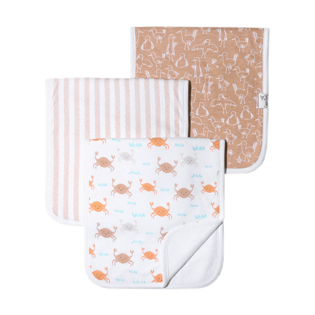 Copper Pearl 3-Pack Burp Cloths