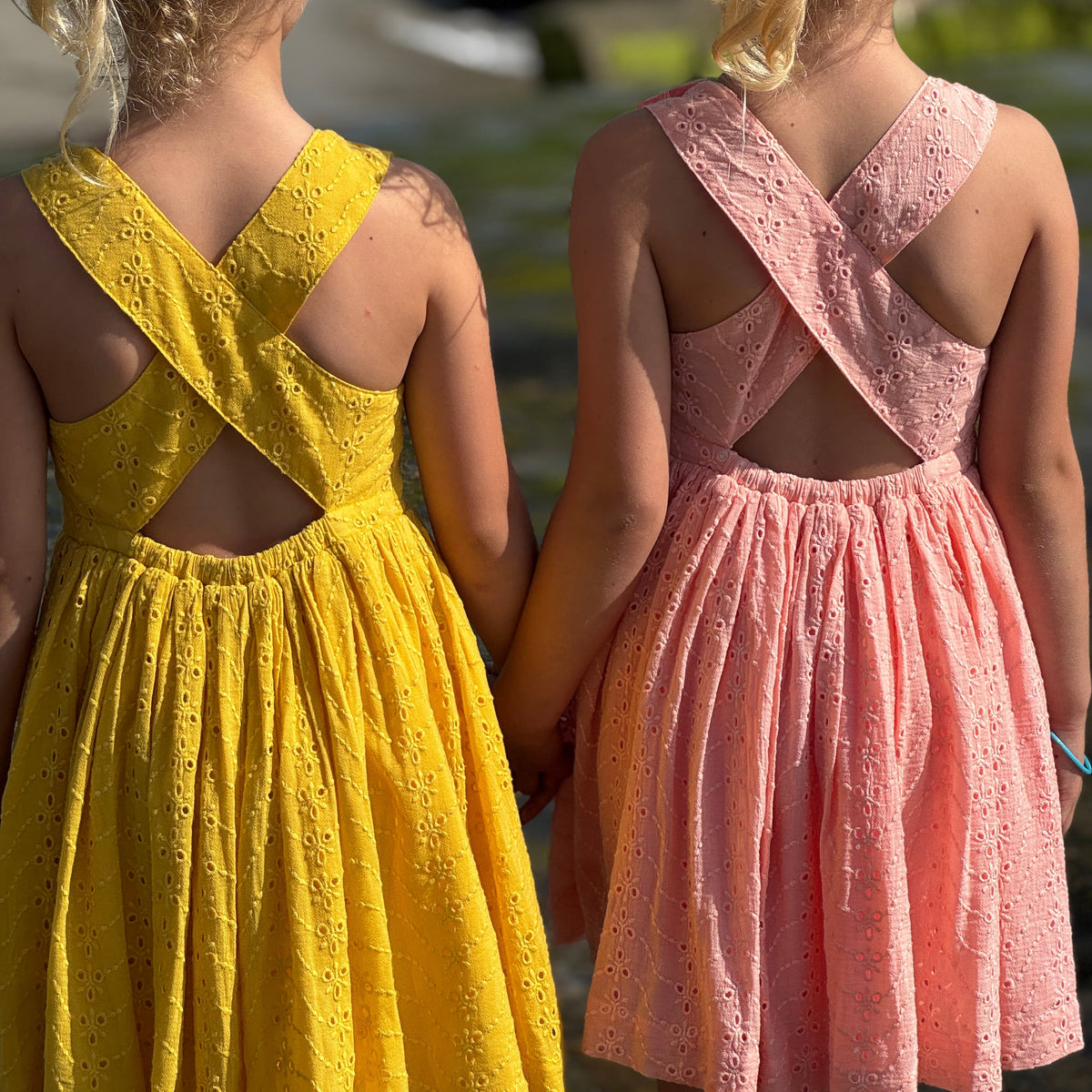 Peach Eyelet Tilly Dress
