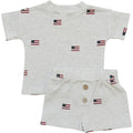 Flag Button Short Set