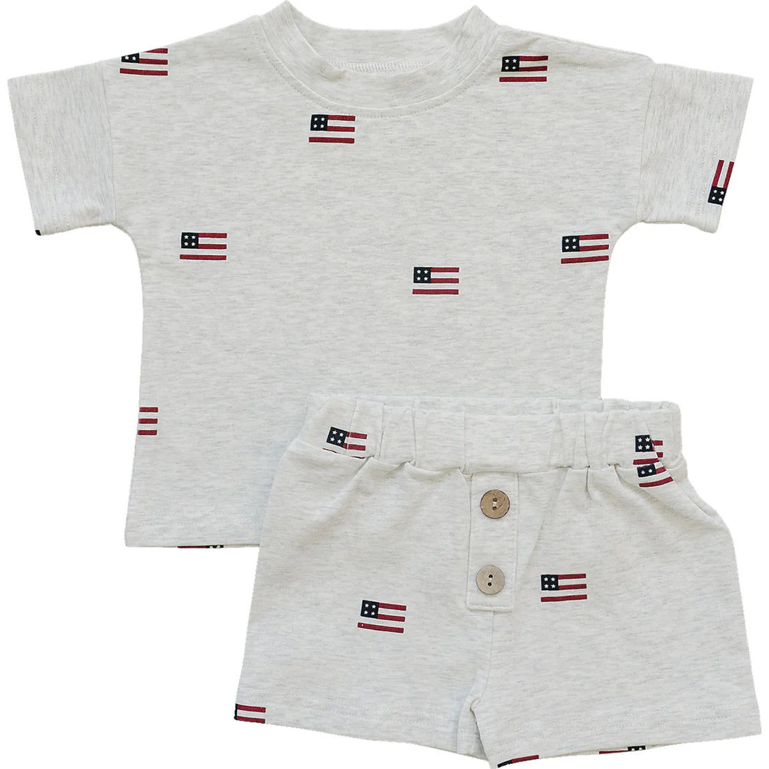 Flag Button Short Set