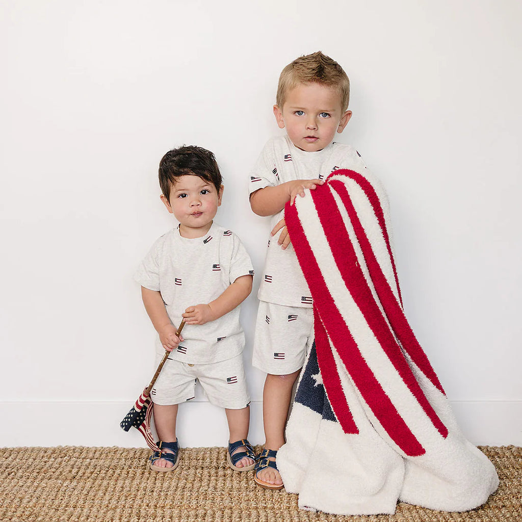Flag Button Short Set