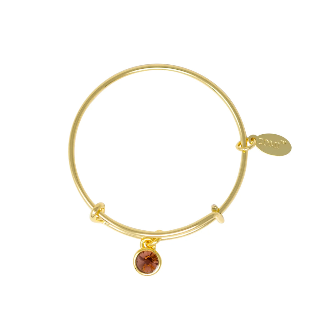 Birthstone Bangle Bracelet