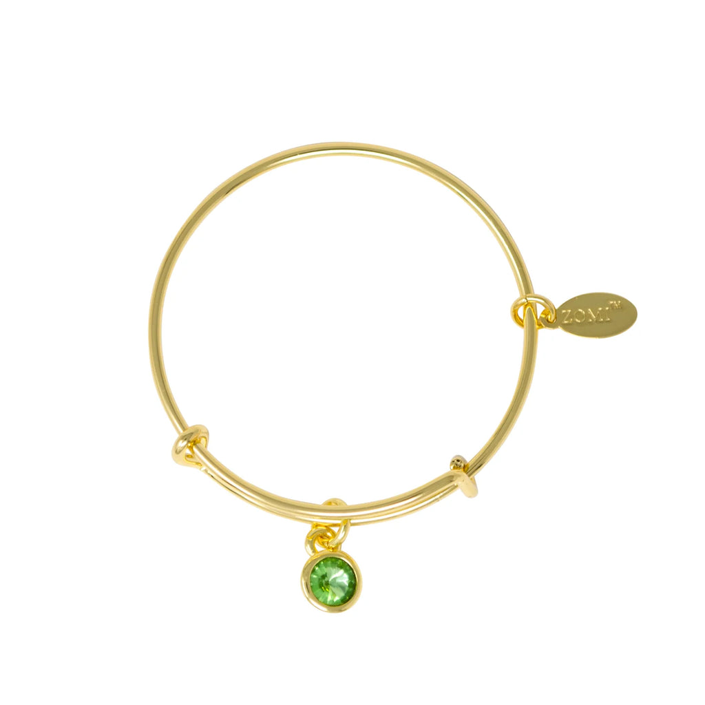 Birthstone Bangle Bracelet