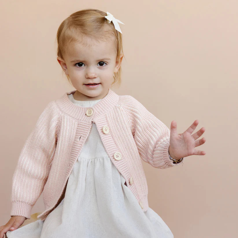 Pink Brioche Cardigan