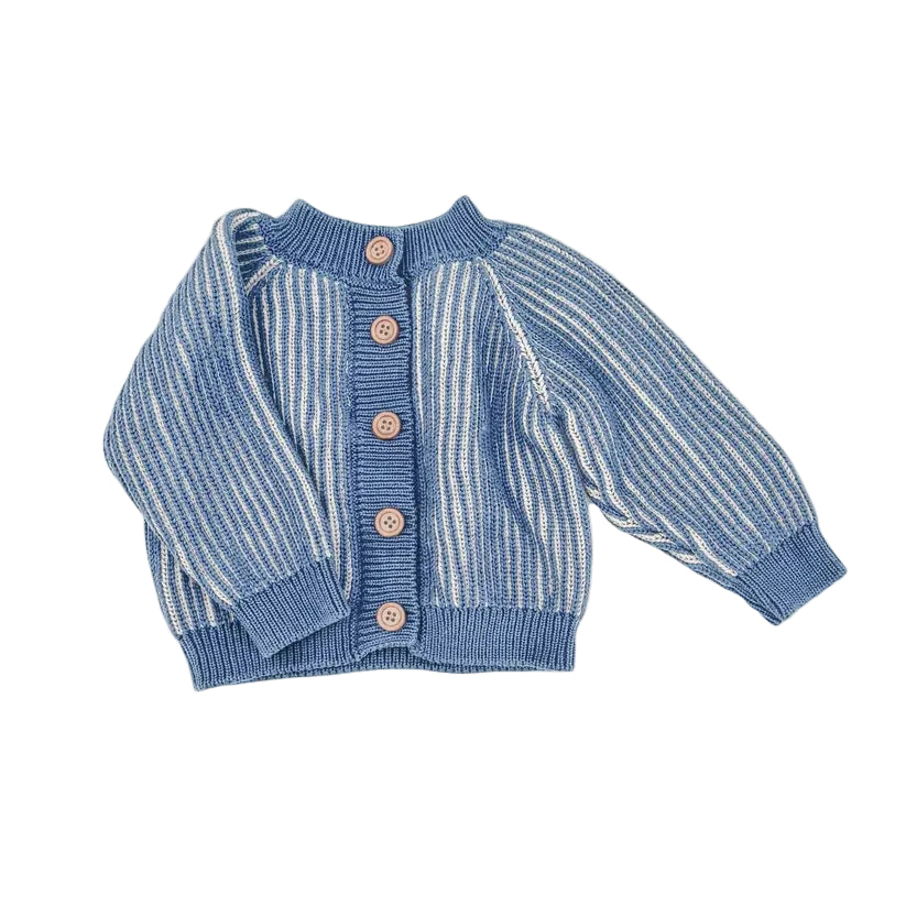 Blue Brioche Cardigan