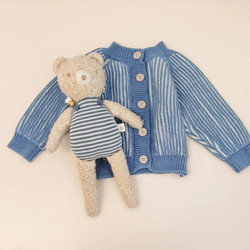 Blue Brioche Cardigan