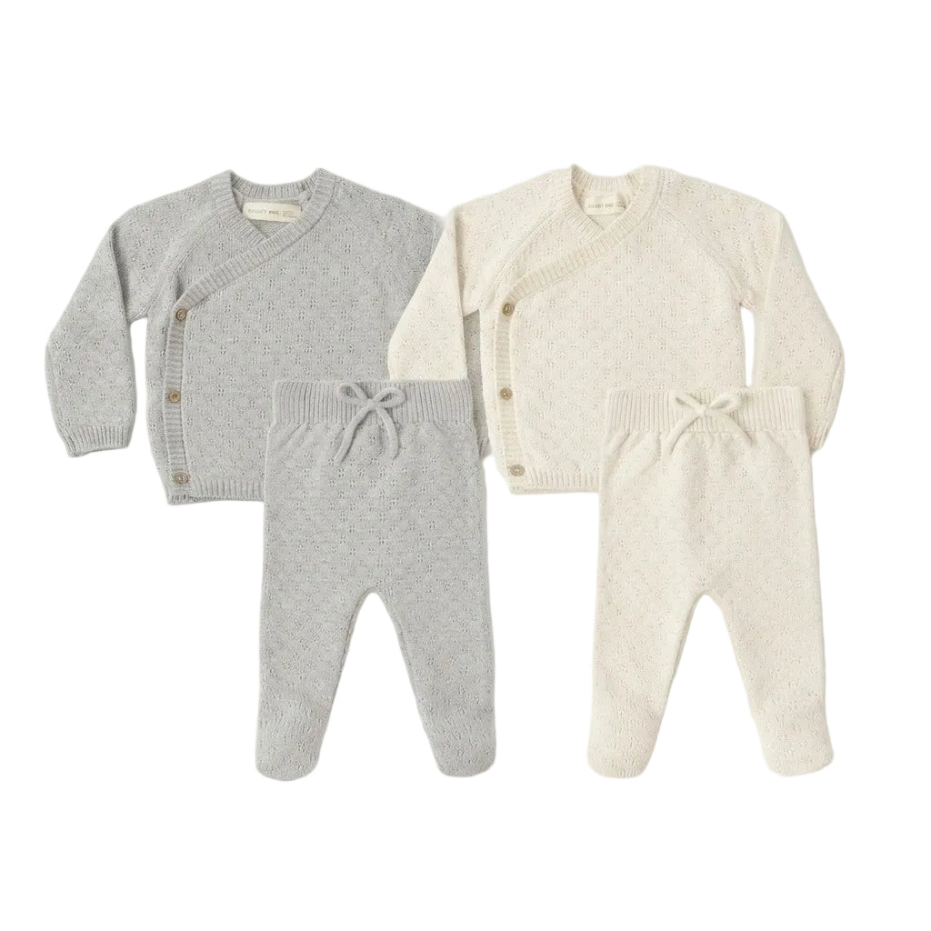 Knit Wrap Top + Pant Set