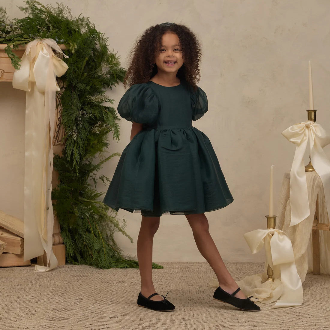 Green Shimmer Sofia Dress