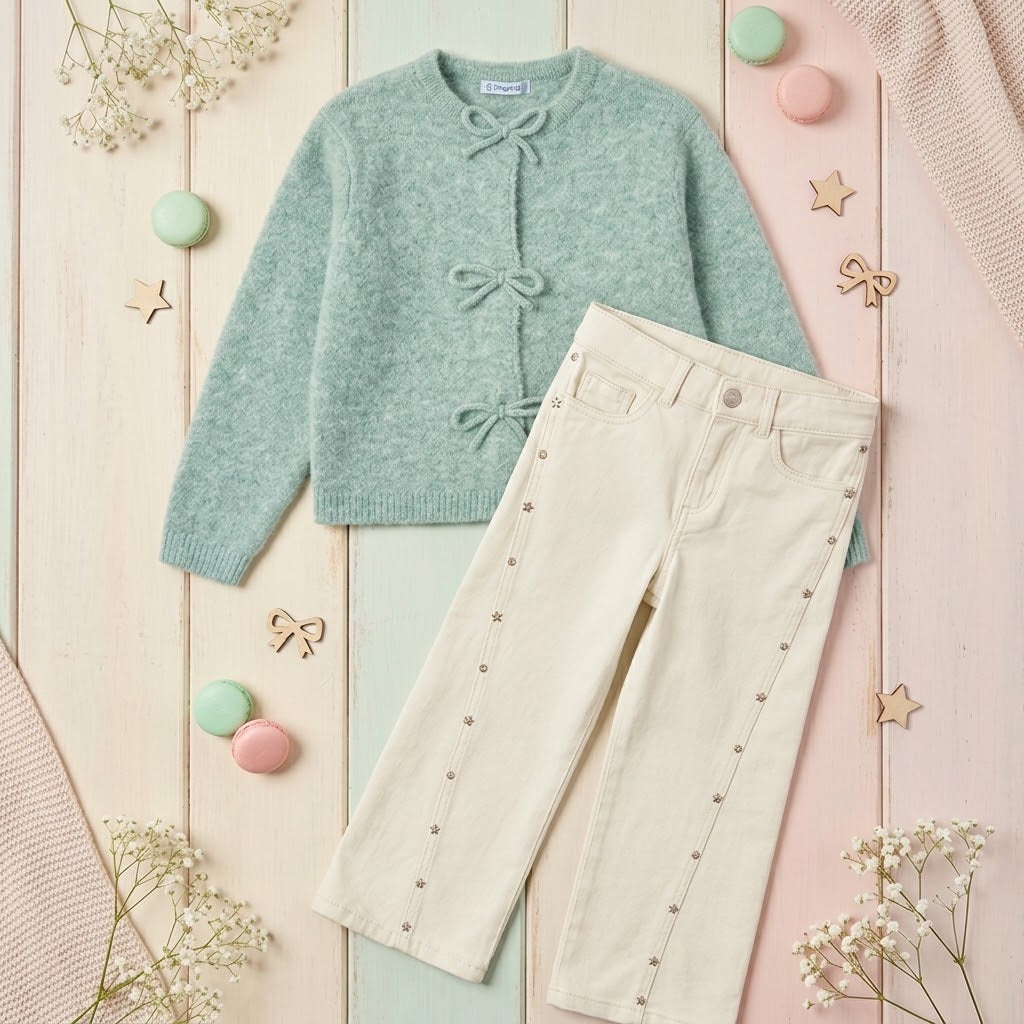 Studded Twill Pants