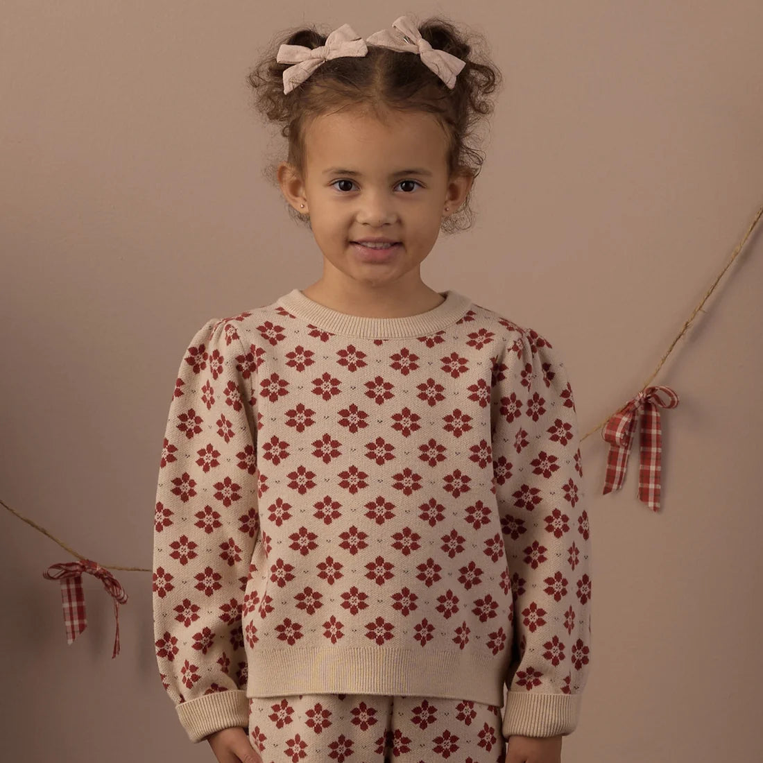 Poinsettia Knit Set
