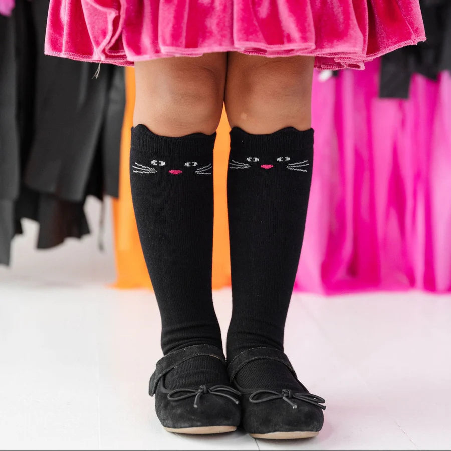 Black Cat Knee High Socks