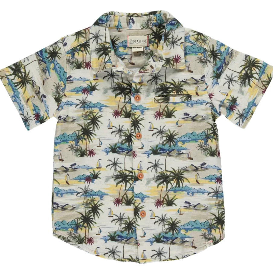 Hawaiian Print Woven Shirt