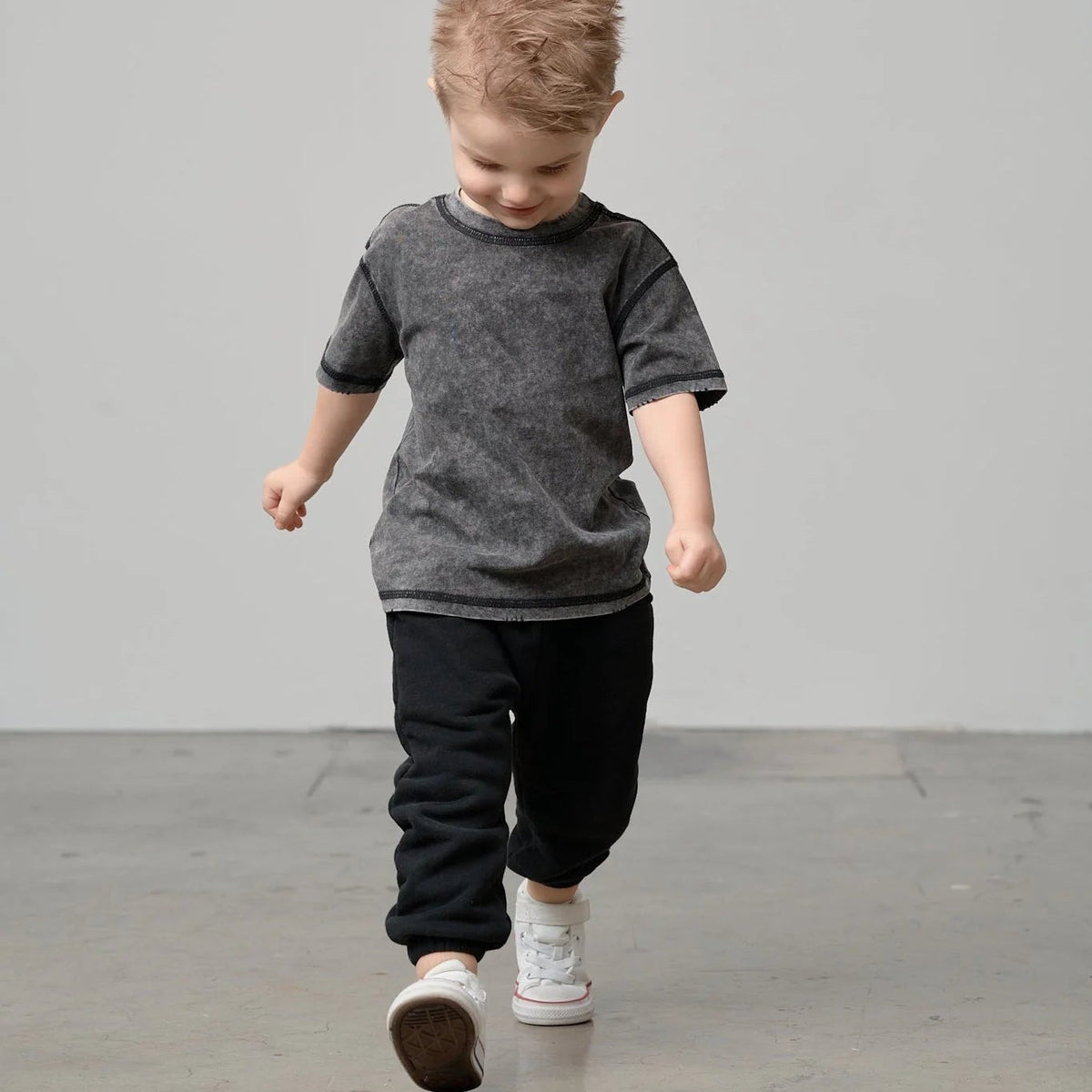 Black Mineral Wash Tee