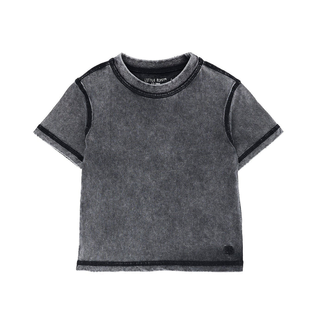 Black Mineral Wash Tee