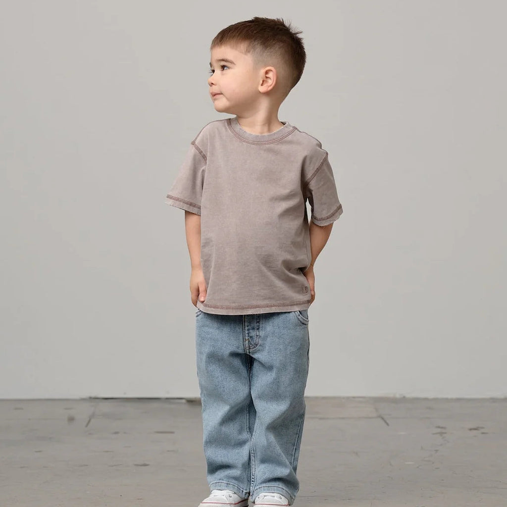 Taupe Mineral Wash Tee