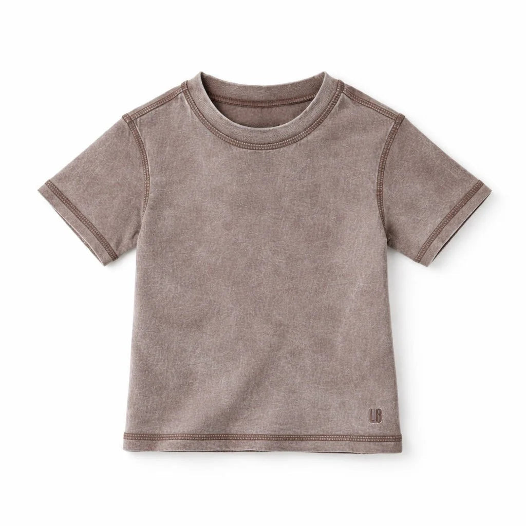 Taupe Mineral Wash Tee