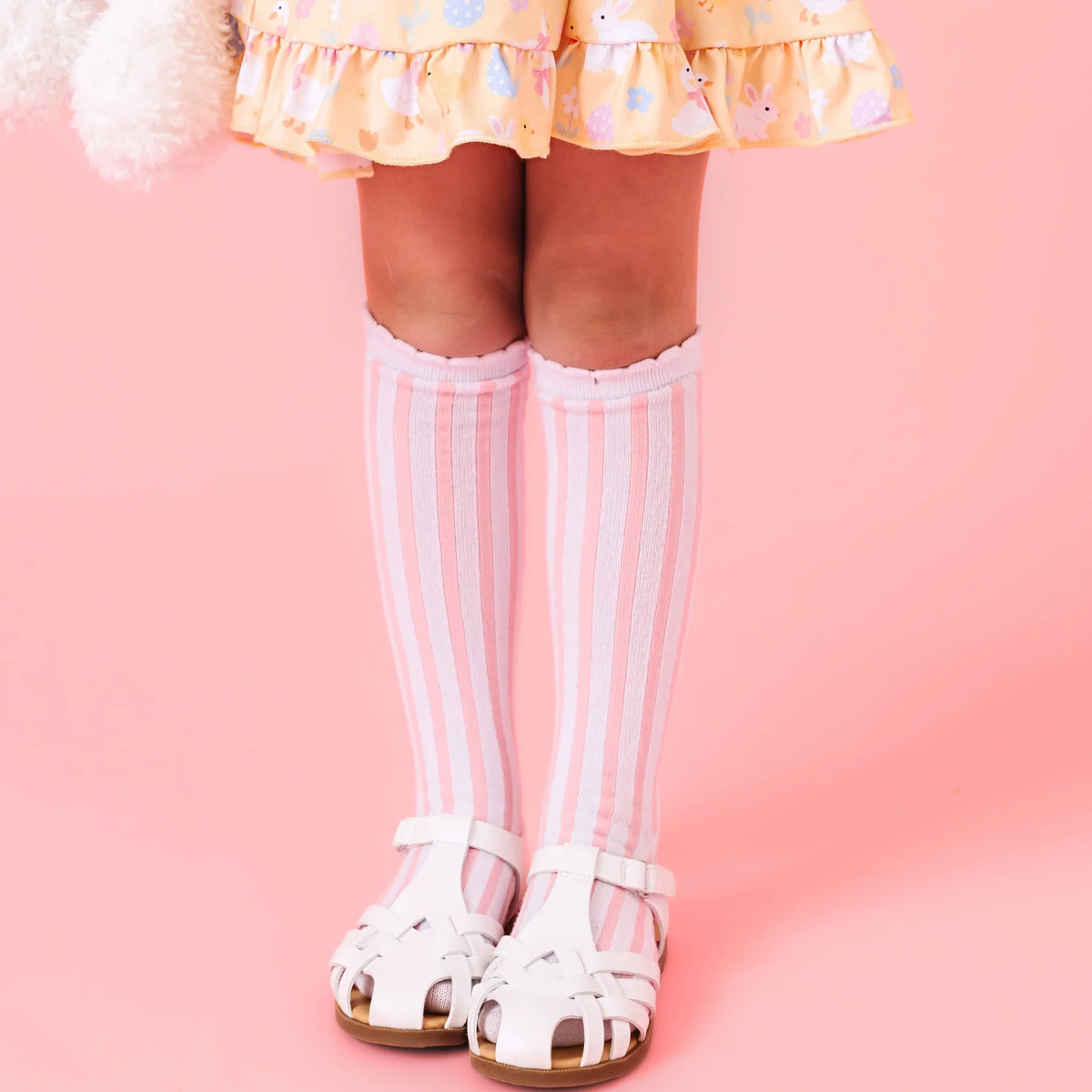 Scalloped Knee High Socks