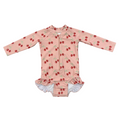 Cherry Ruffle Rash Guard