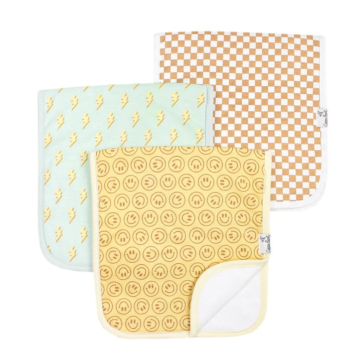 Copper Pearl 3-Pack Burp Cloths