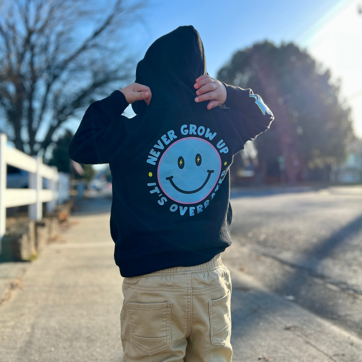 Never Grow Up Sweatshirt