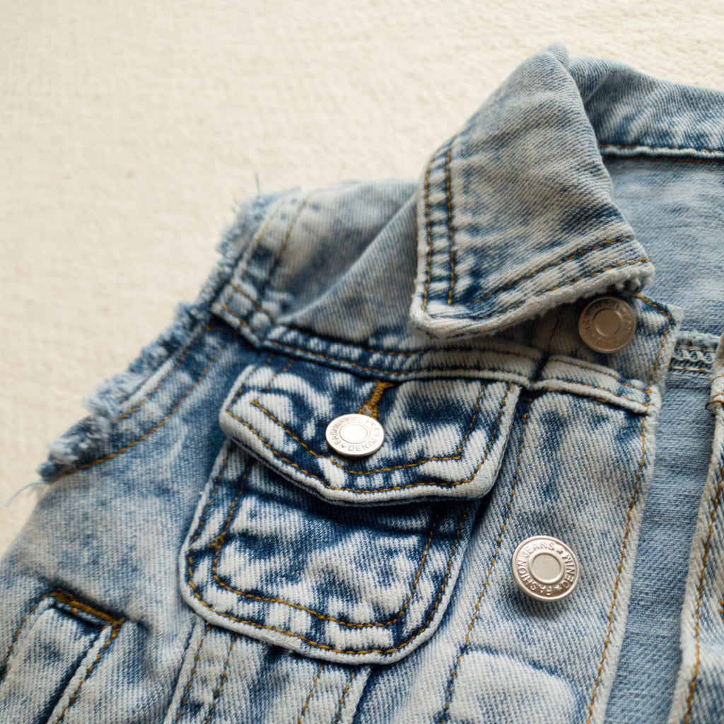 Distressed Denim vest