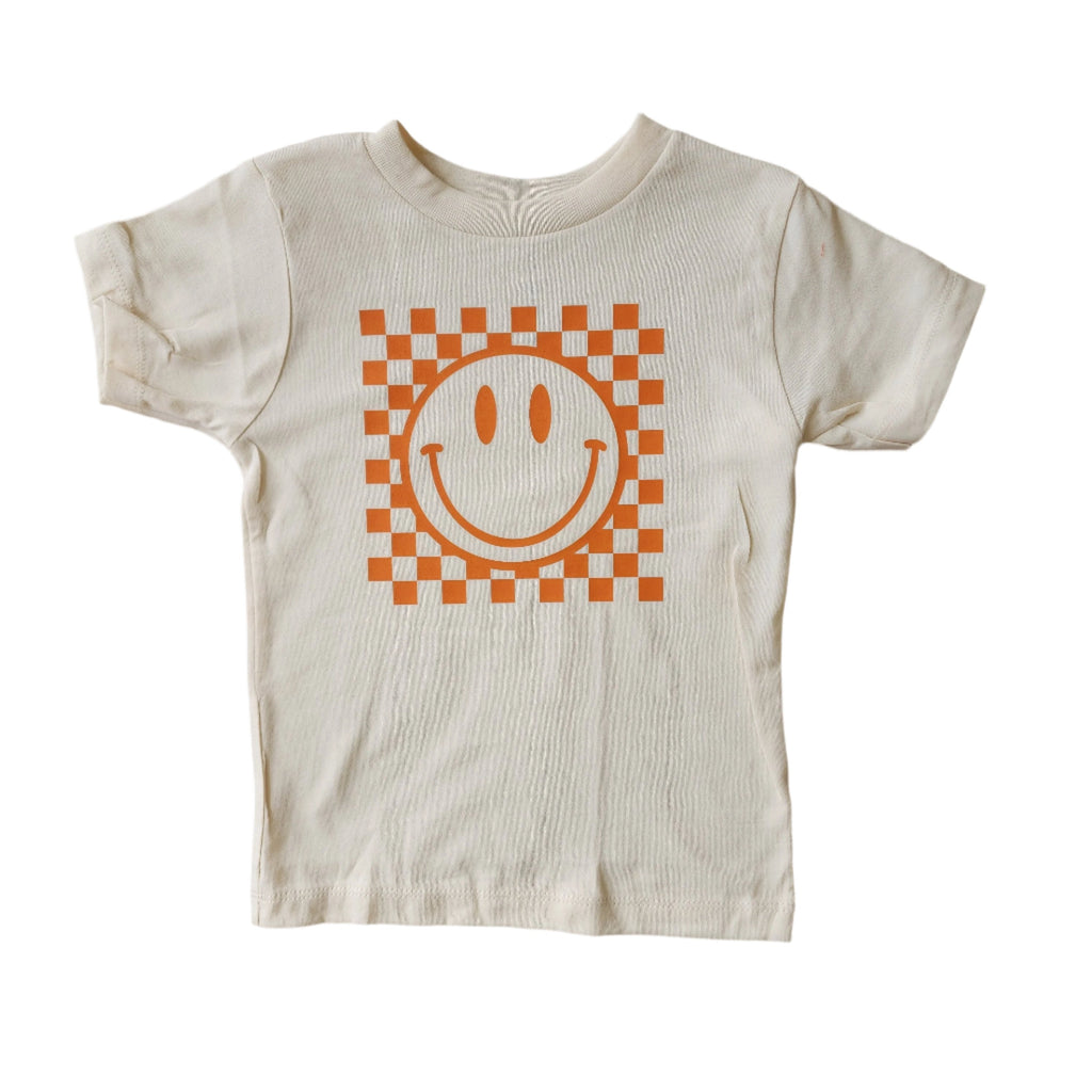 Checkered Smiley Face Tee