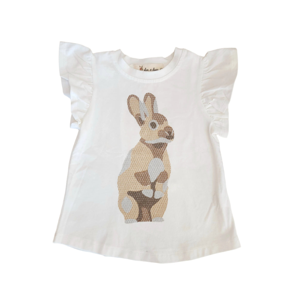 White Flutter Bunny Tee
