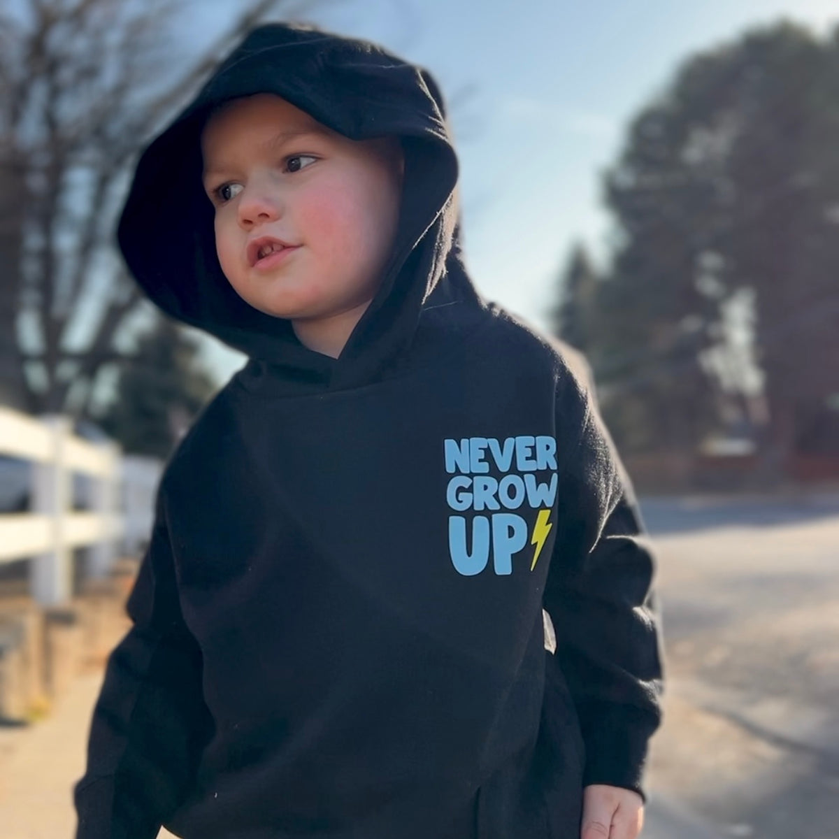Never Grow Up Sweatshirt