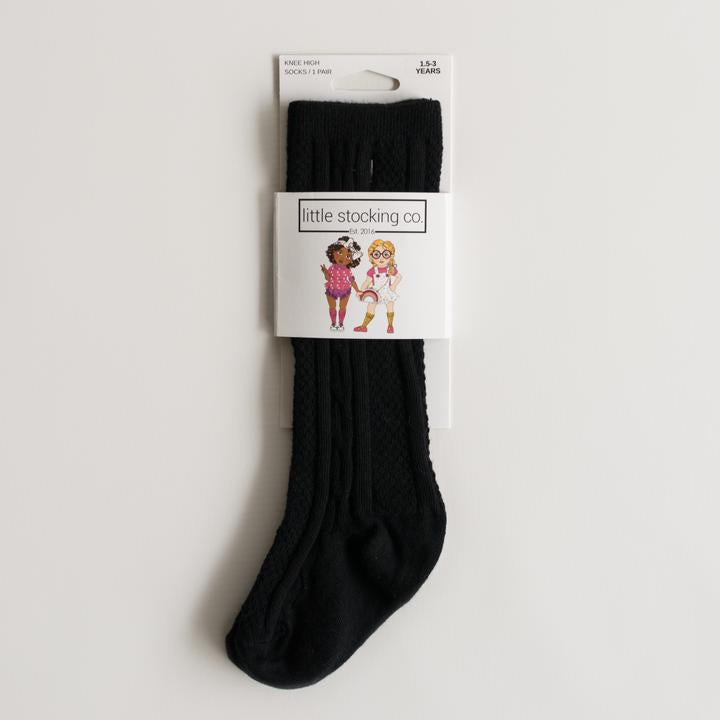 Cable Knit Knee High Socks