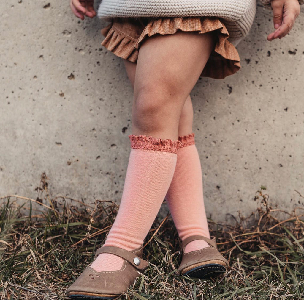 Lace Top Knee High Socks