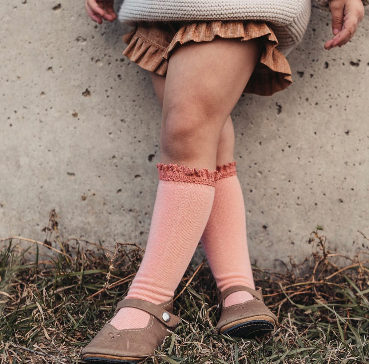 Lace Top Knee High Socks