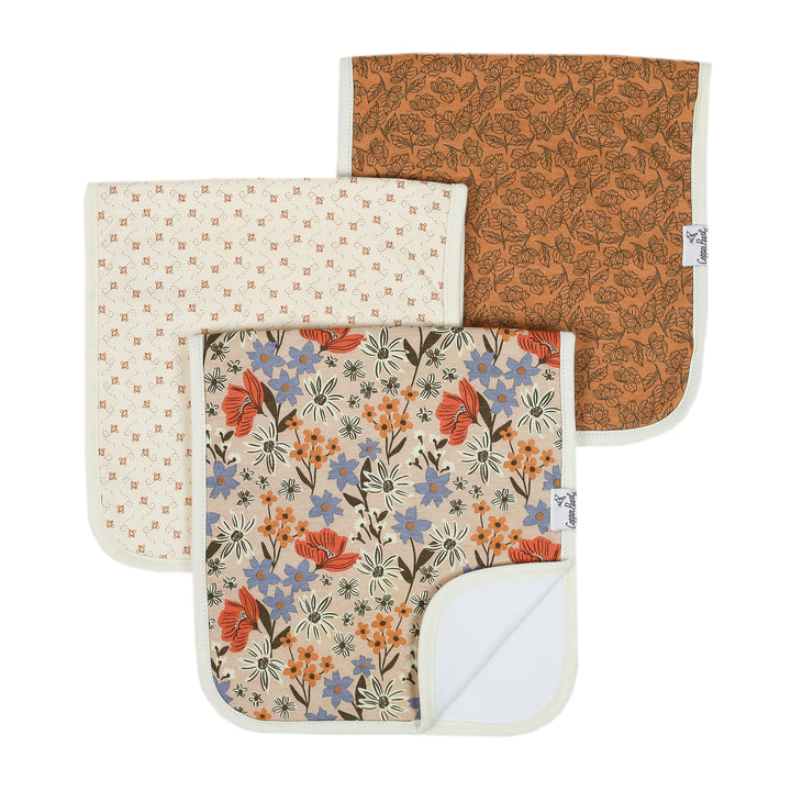 Copper Pearl 3-Pack Burp Cloths