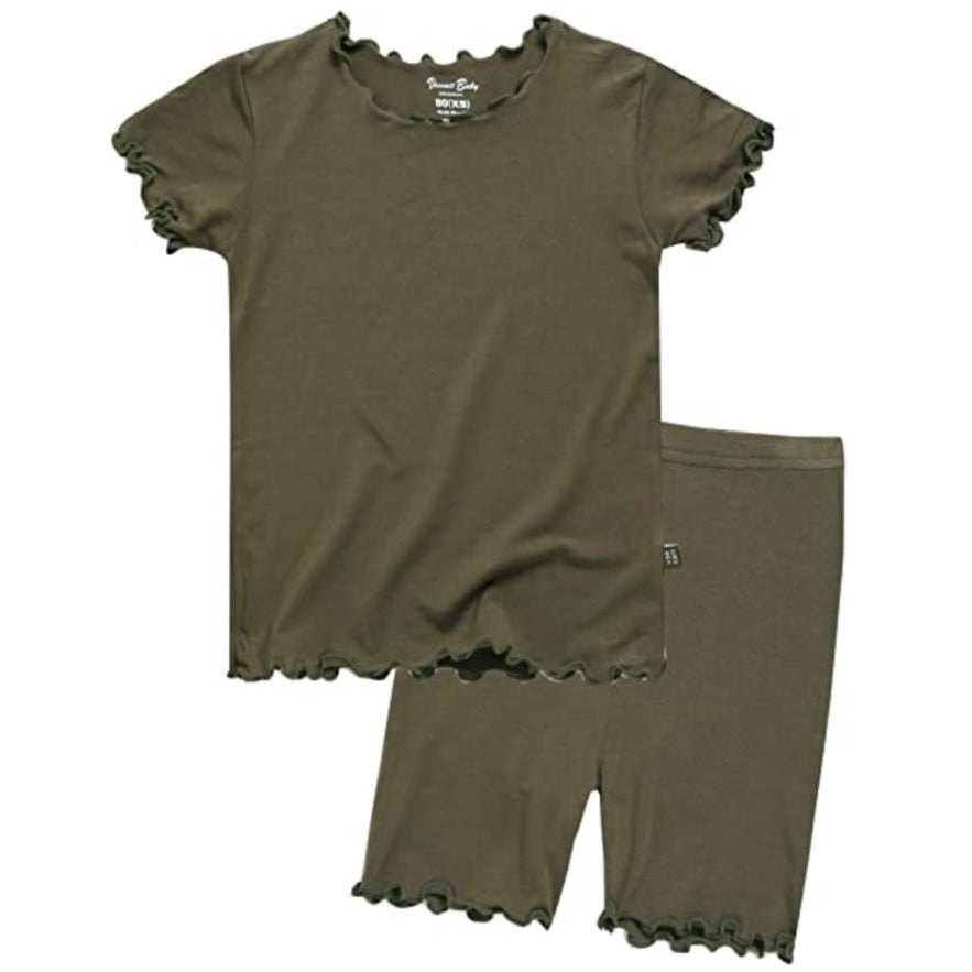 Ruffled Pajama Shorts Set