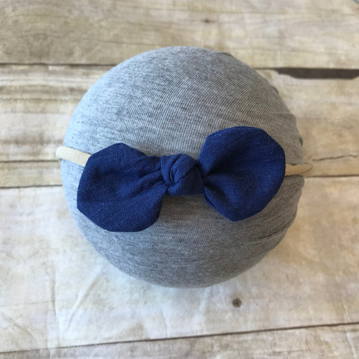 Linen Buttercup Bow