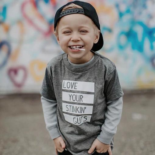 Love Your Stinking Guts Grey Tee