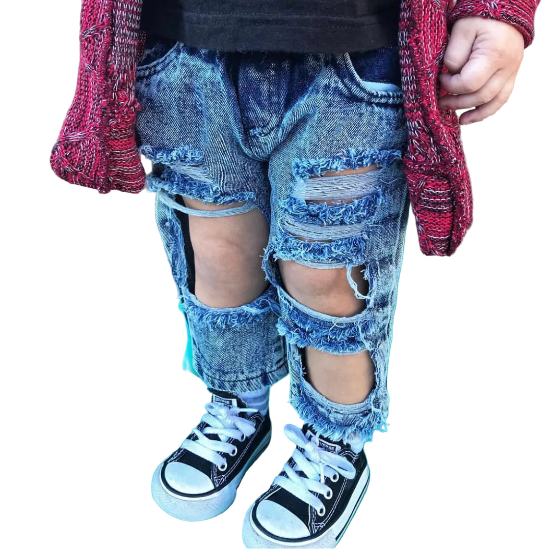 Stonewash Distressed Jeans