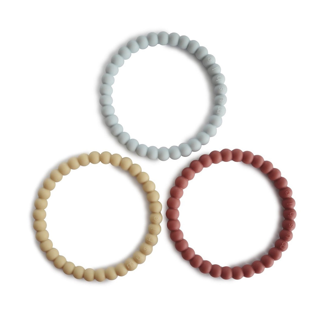 Pearl Teething Bracelet 3-Pack