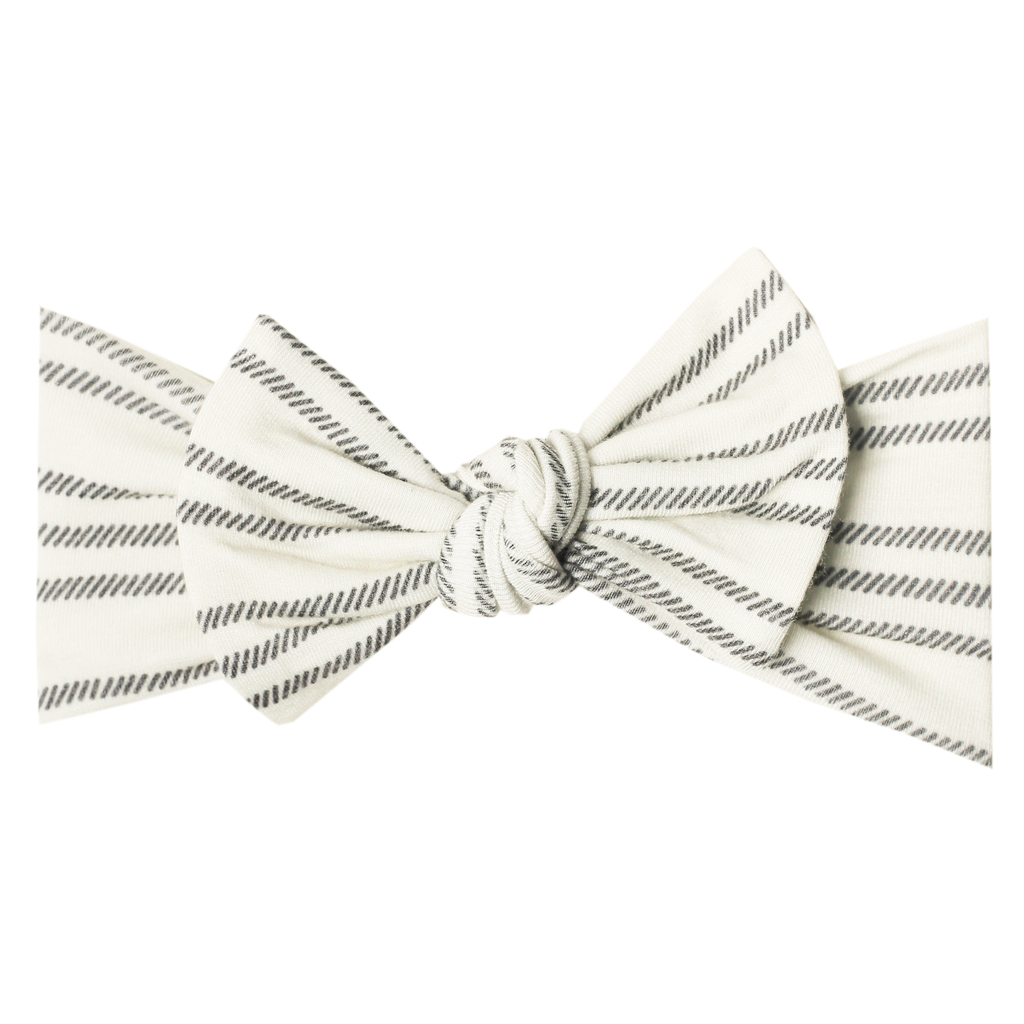 Copper Pearl Knit Headband Bow