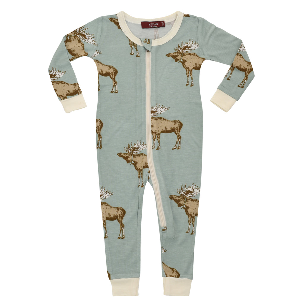 Milkbarn Organic Zipper Pajamas