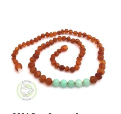 Amber with Precious Stone Necklaceo