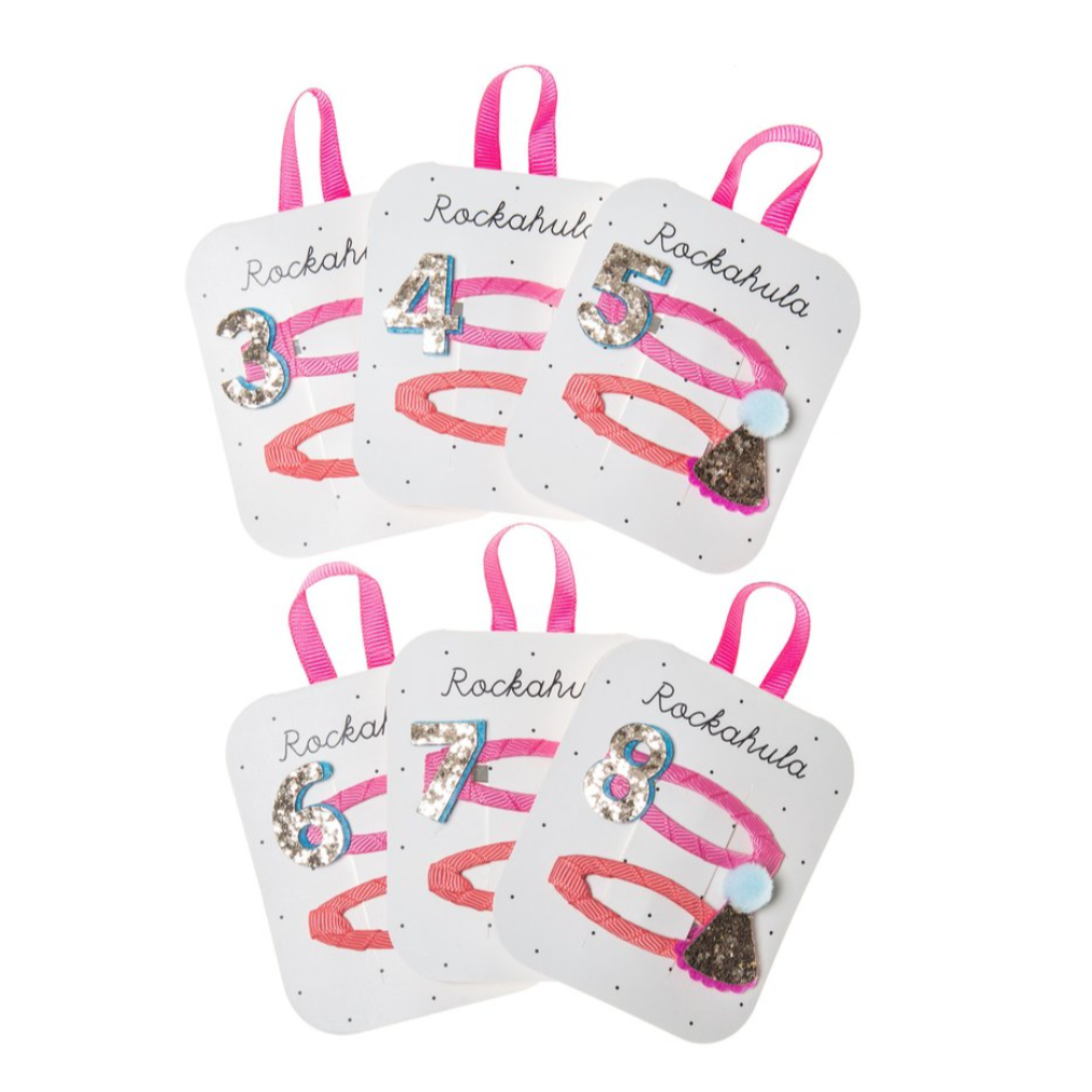 Birthday Glitter Clips