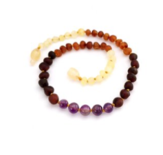 Amber with Precious Stone Necklace