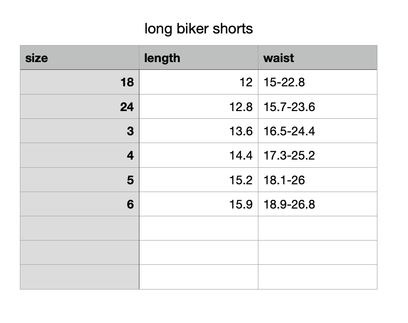 Longer Biker Shorts
