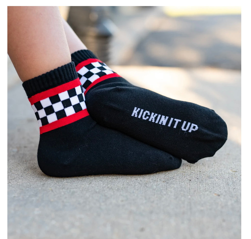 Tan Checkered Lunch Box – Kickin it up Socks