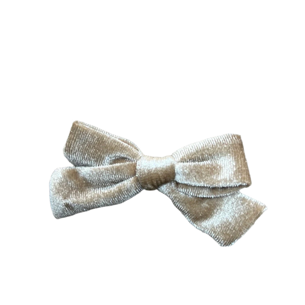 Velvet Poppy Bow Clip